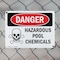 Signmission Hazardous Pool Chemicals Danger Sign, Plastic, 14in W x 10in L, 2PK OS-2PACK-DS-P-1014-L-1628 - alternate 4